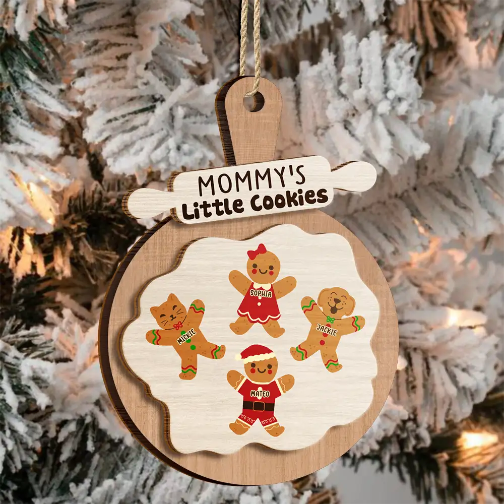 Grandma Grandpa Perfect Batch - Personalized 2-Layered Wooden Ornament - Image 3