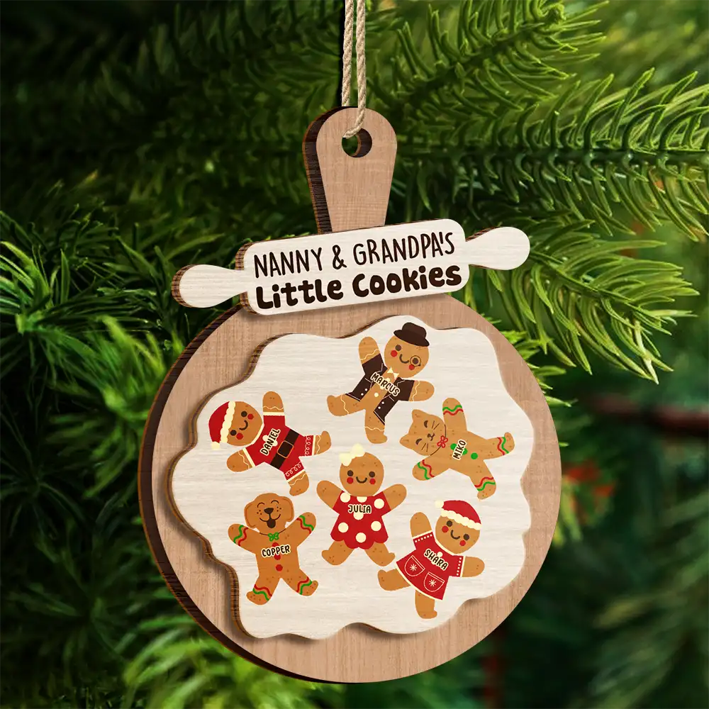 Grandma Grandpa Perfect Batch - Personalized 2-Layered Wooden Ornament - Image 4