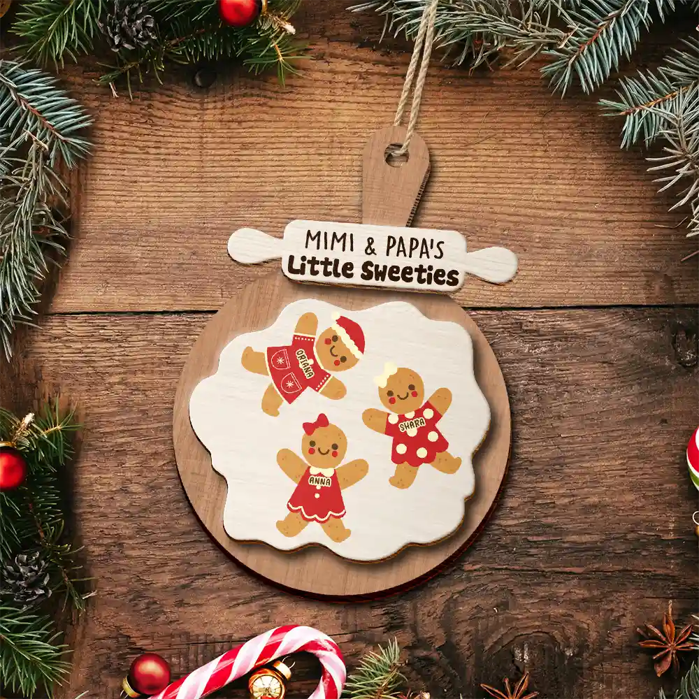 Grandma Grandpa Perfect Batch - Personalized 2-Layered Wooden Ornament - Image 5
