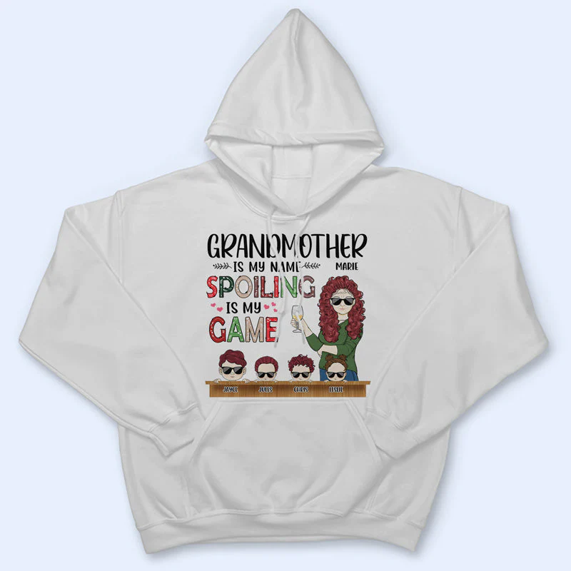 Grandma Is My Name Spoiling Is My Game - Gift For Grandmothers - Personalized Custom T Shirt - Image 5