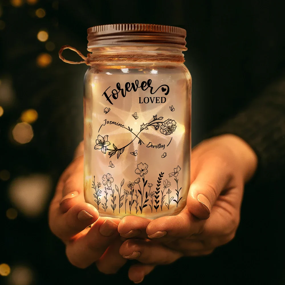 Grandma Mom Even When I'm Not Close By - Personalized Mason Jar Light - Image 3