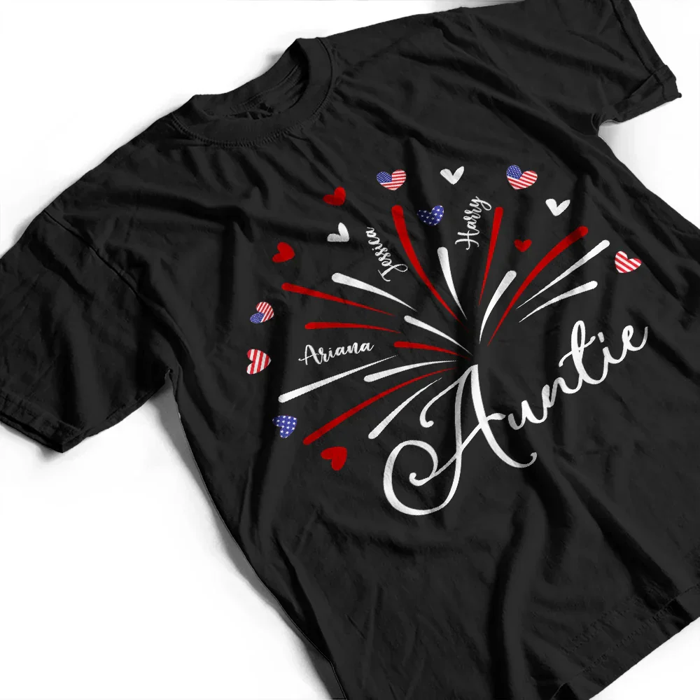 Grandma Mom Independence Day - Personalized T Shirt - Image 3