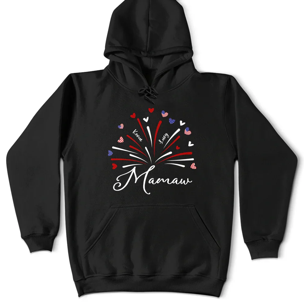 Grandma Mom Independence Day - Personalized T Shirt - Image 4