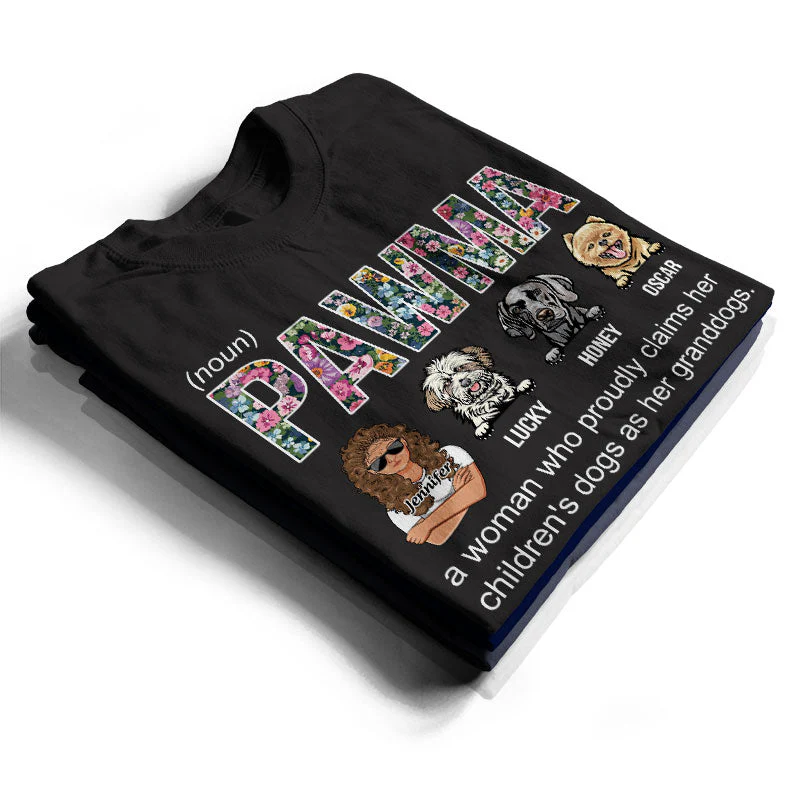 Grandma Mom Pawma - Dog Lover Gift - Personalized Custom T Shirt - Image 2