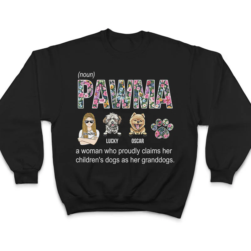Grandma Mom Pawma - Dog Lover Gift - Personalized Custom T Shirt - Image 5