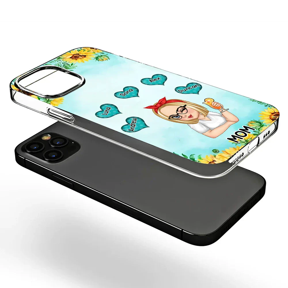 Grandma Mom Sweet Heart - Personalized Clear Phone Case - Image 3