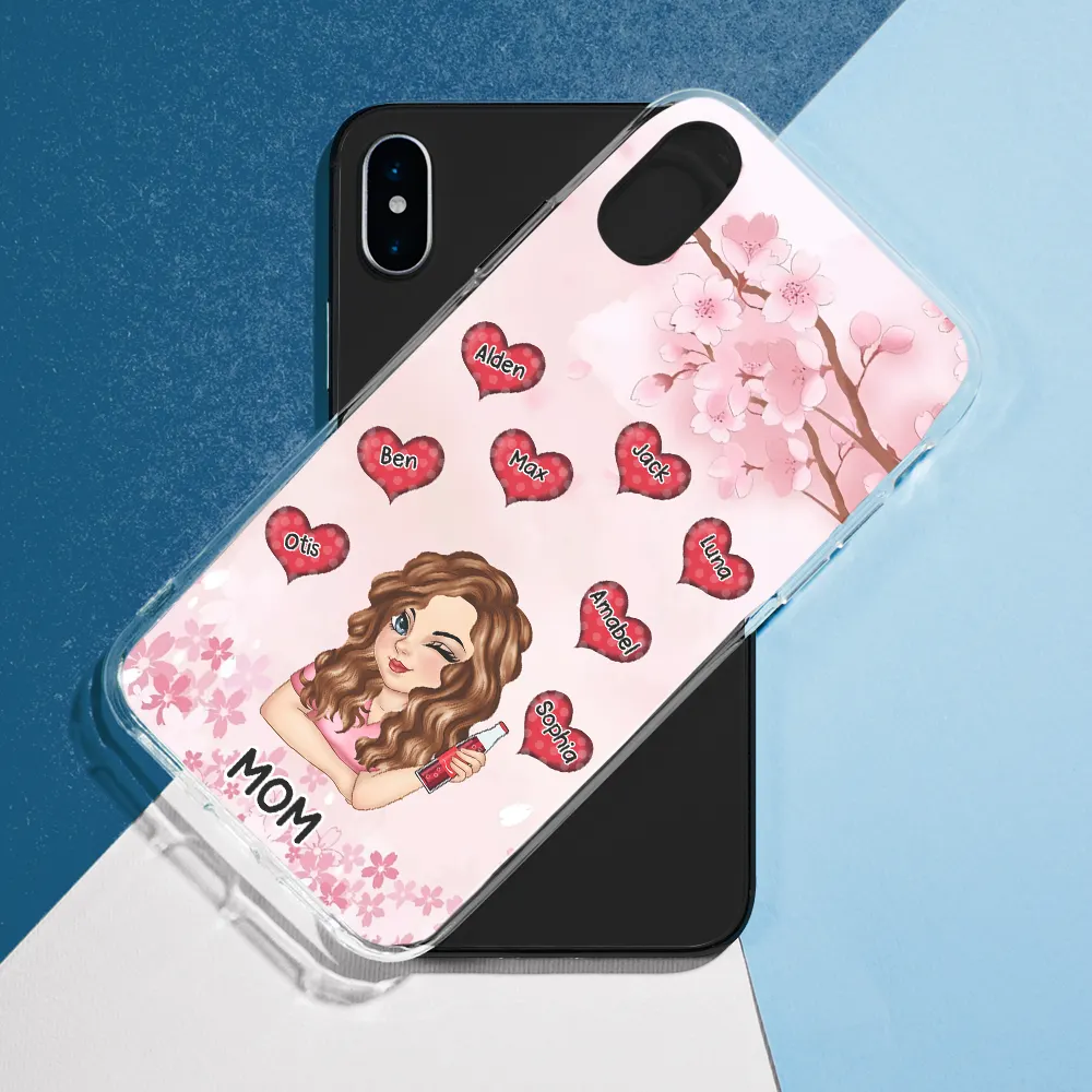 Grandma Mom Sweet Heart - Personalized Clear Phone Case - Image 5