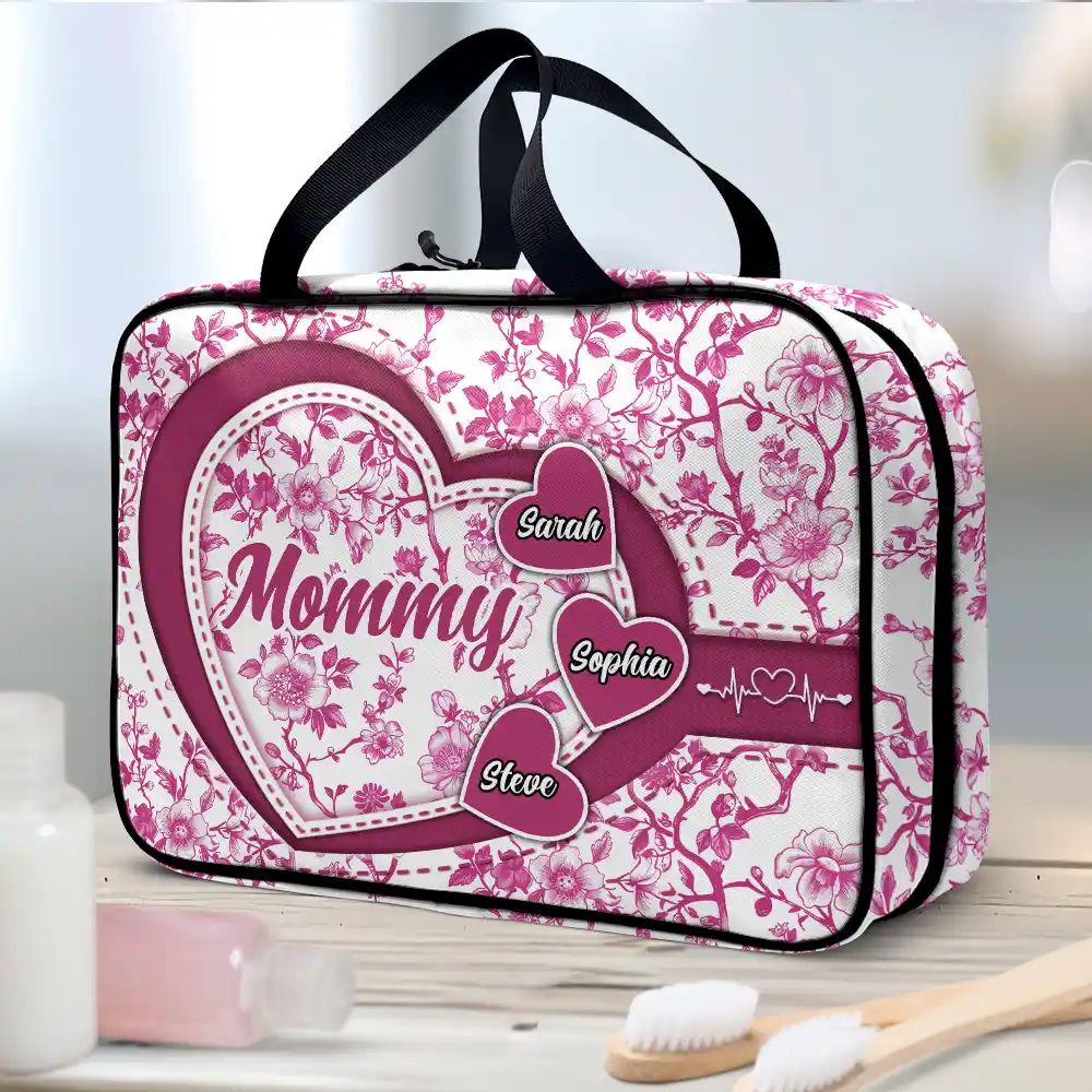 Grandma Mom Toile De Jouy - Personalized Toiletry Bag - Image 2
