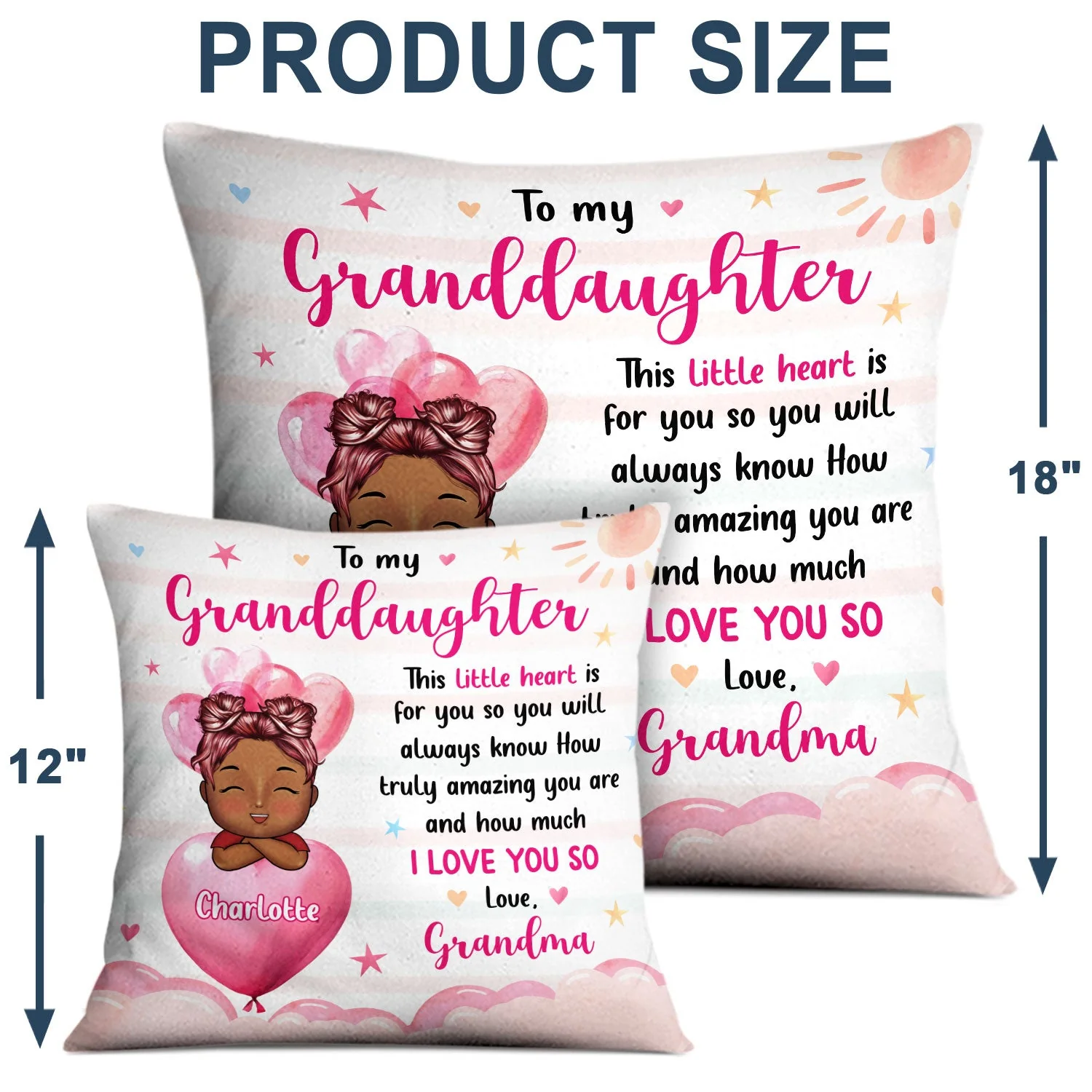 Grandma Mother How Much I Love You - Gift For Granddaughter, Kids - Personalized Pillow - Image 4