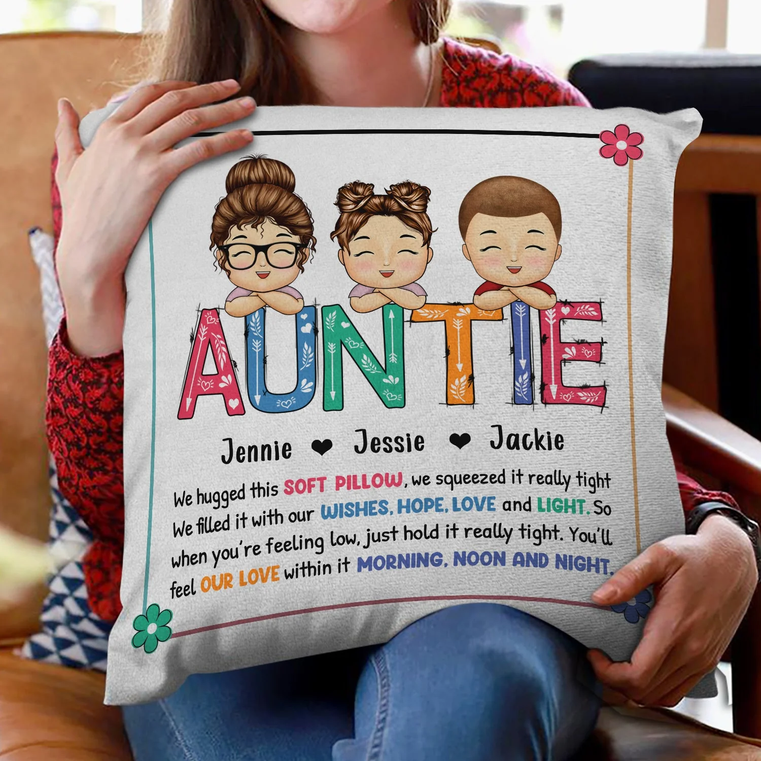 Grandma Nana I Hug This Pillow - Gift For Grandparents - Personalized Pillow - Image 2