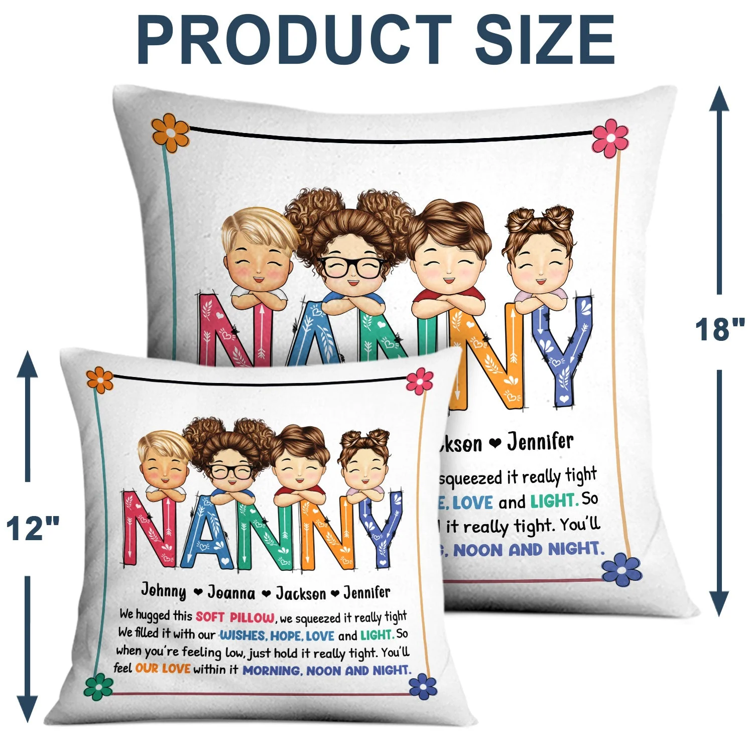 Grandma Nana I Hug This Pillow - Gift For Grandparents - Personalized Pillow - Image 4