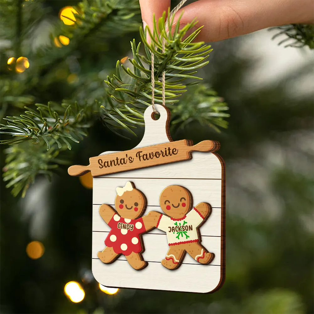Grandma Perfect Batch Icon Cookies - Personalized 2-Layered Wooden Ornament - Image 2