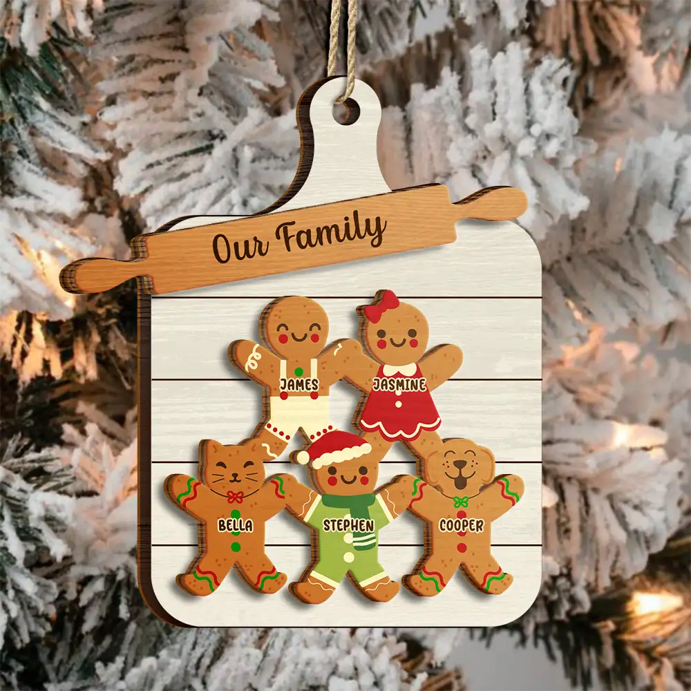 Grandma Perfect Batch Icon Cookies - Personalized 2-Layered Wooden Ornament - Image 3