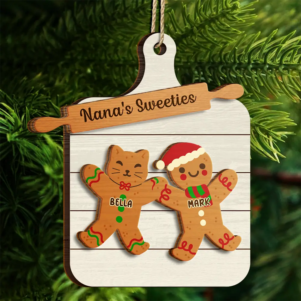 Grandma Perfect Batch Icon Cookies - Personalized 2-Layered Wooden Ornament - Image 4