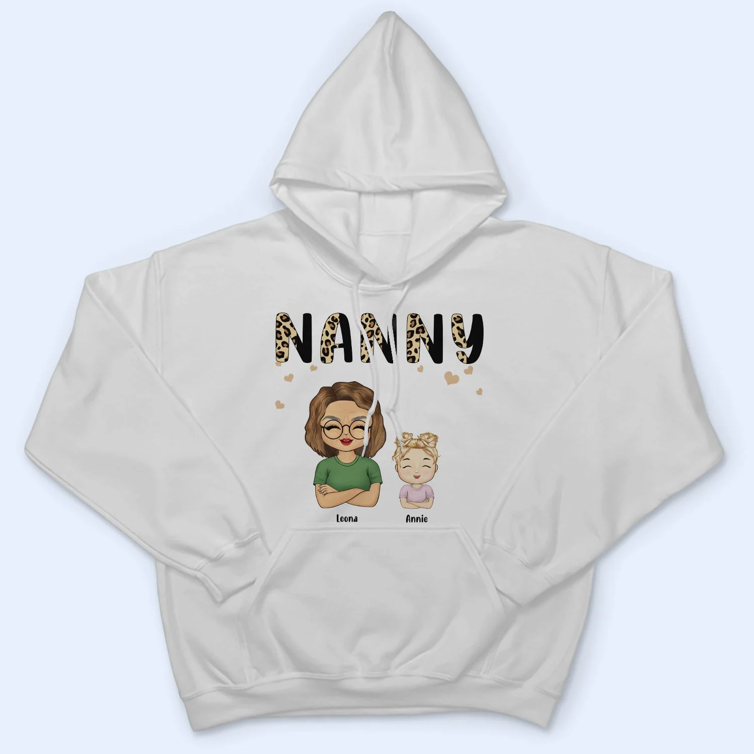 Grandma With Grandkids - Birthday, Loving Gift For Mom, Mother, Nana, Grandmother, Grandparents, Family - Personalized Custom T Shirt - Image 4