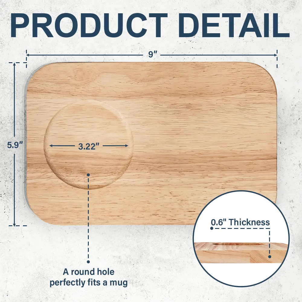 Grandma You Are Tea-Riffic - Personalized Serving Board With Cup Holder - Image 6