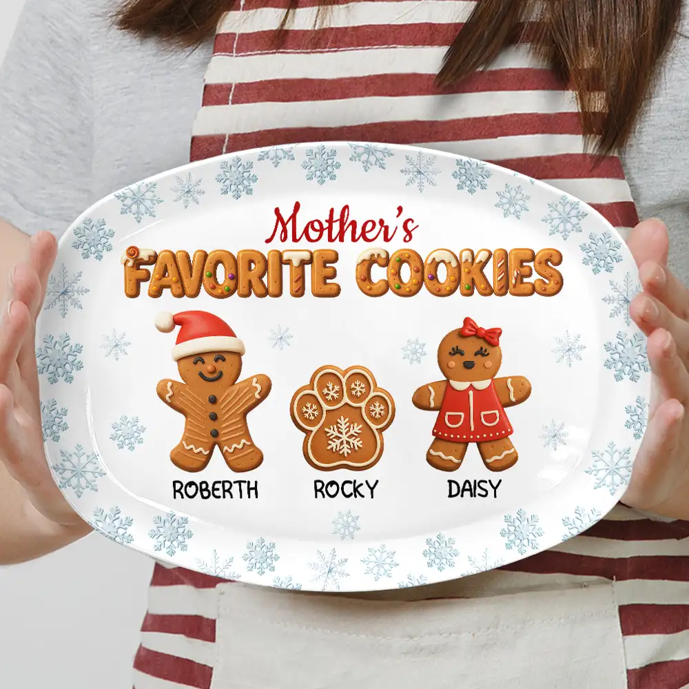 Grandma's Favorite Cookies 3D Effect - Personalized Plate - Image 4