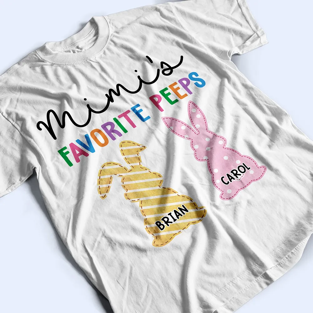 Grandma's Favorite Peeps - Personalized T Shirt - Image 3