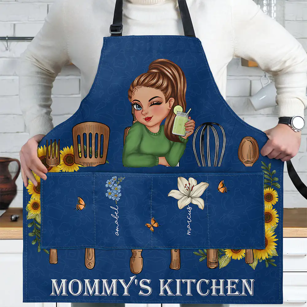 Grandma's Flower Kitchen - Personalized Apron - Image 2