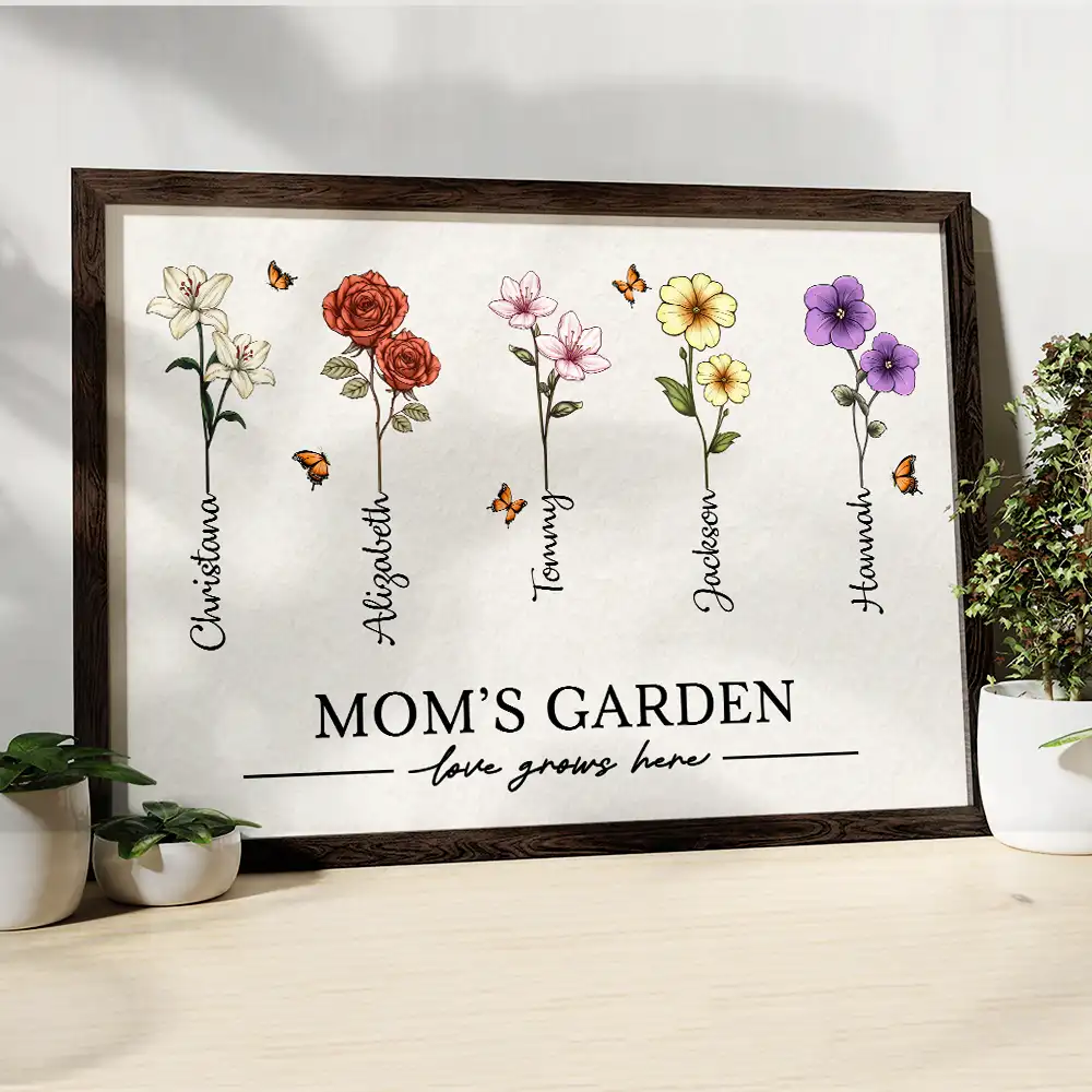 Grandma's Garden Birth Flowers - Personalized Poster - Image 4