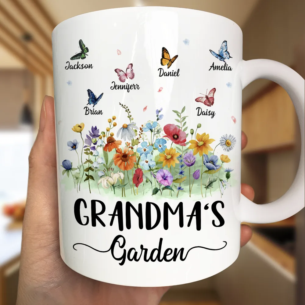 Grandma's Garden Butterflies - Personalized Mug - Image 3