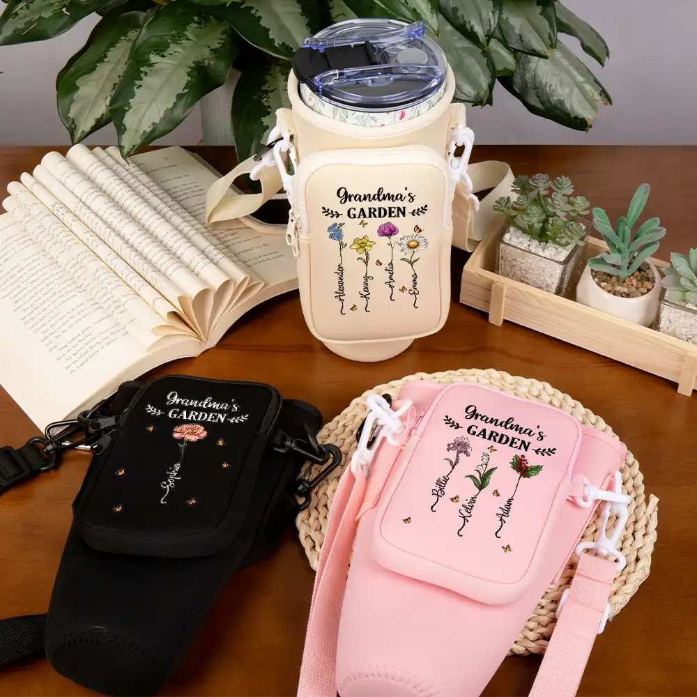 Grandma's Garden - Personalized Bottle Carrier Bag - Image 3