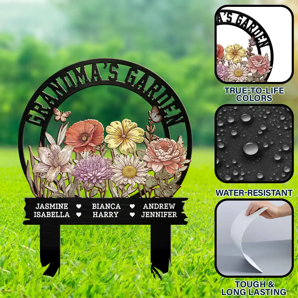 Grandma's Garden - Personalized Metal Garden Stake - Image 6