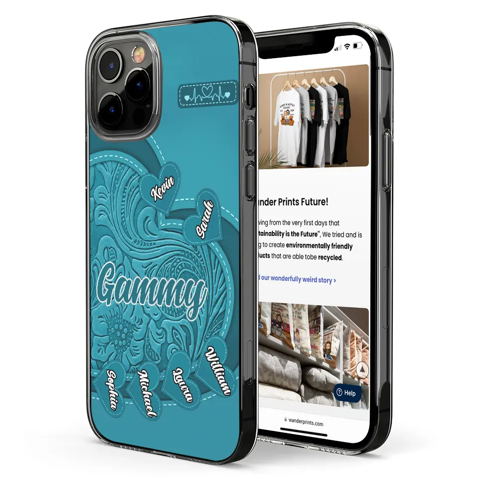 Grandma's Little Sweethearts - Personalized Clear Phone Case - Image 2