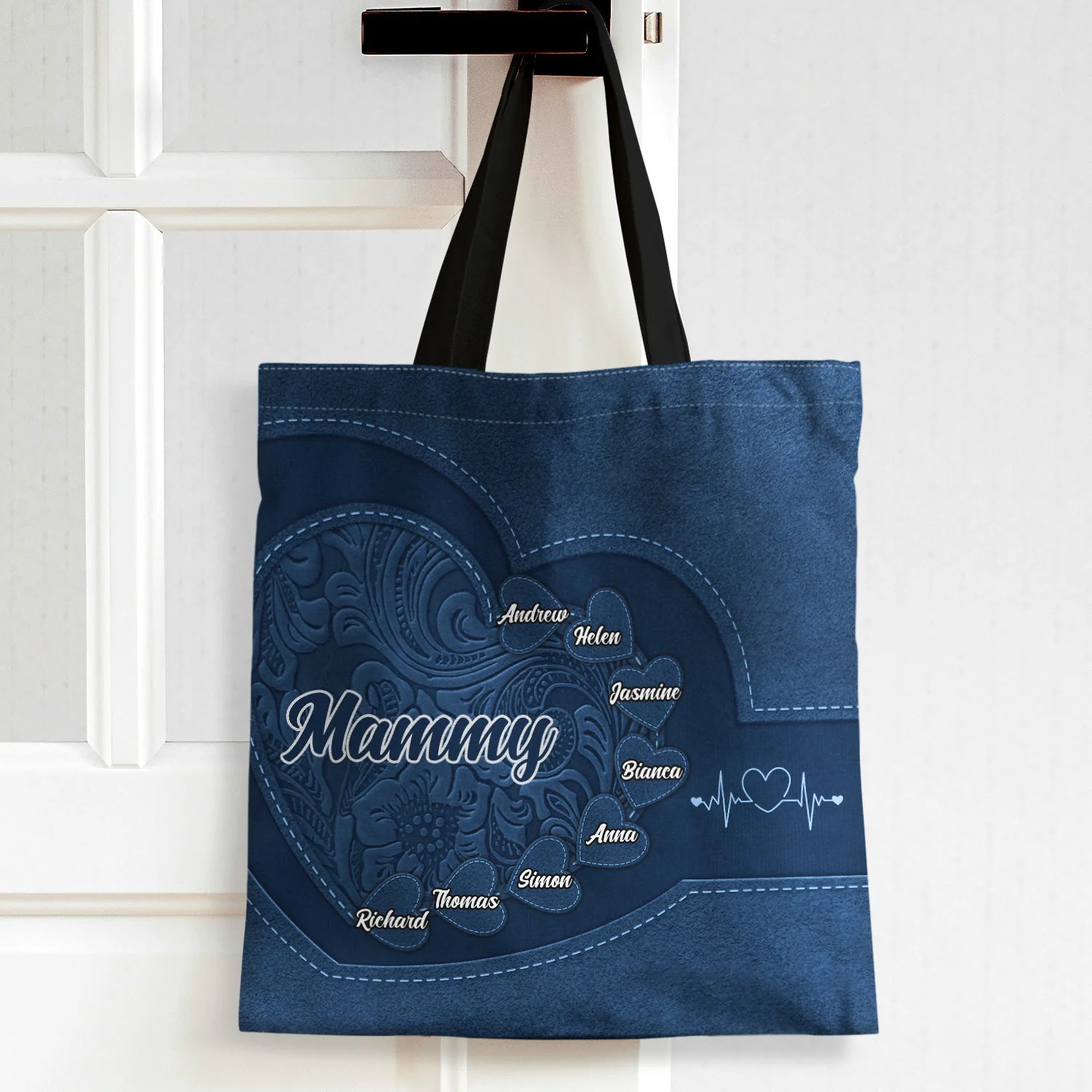 Grandma's Little Sweethearts - Personalized Zippered Canvas Bag - Image 2