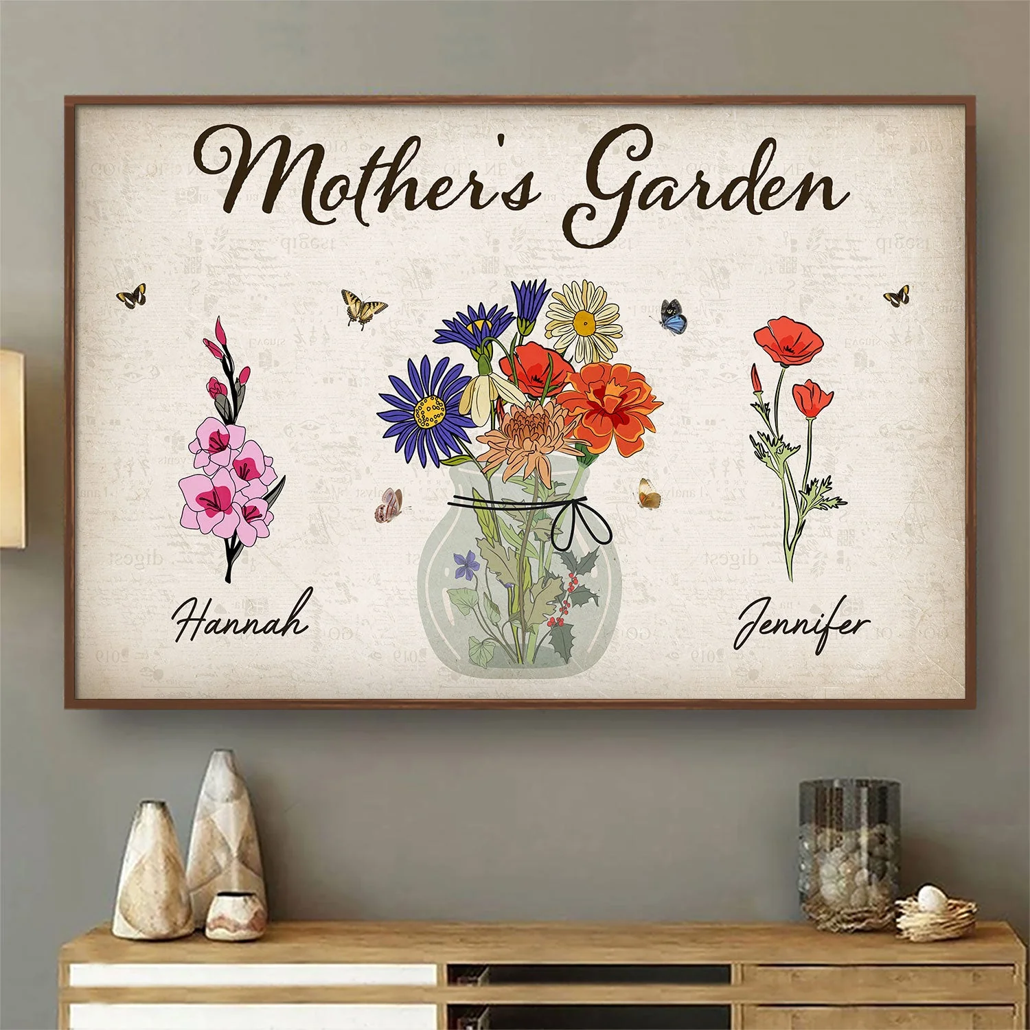 Grandma's Mom's Garden - Gift For Mother, Grandmother - Personalized Poster - Image 2