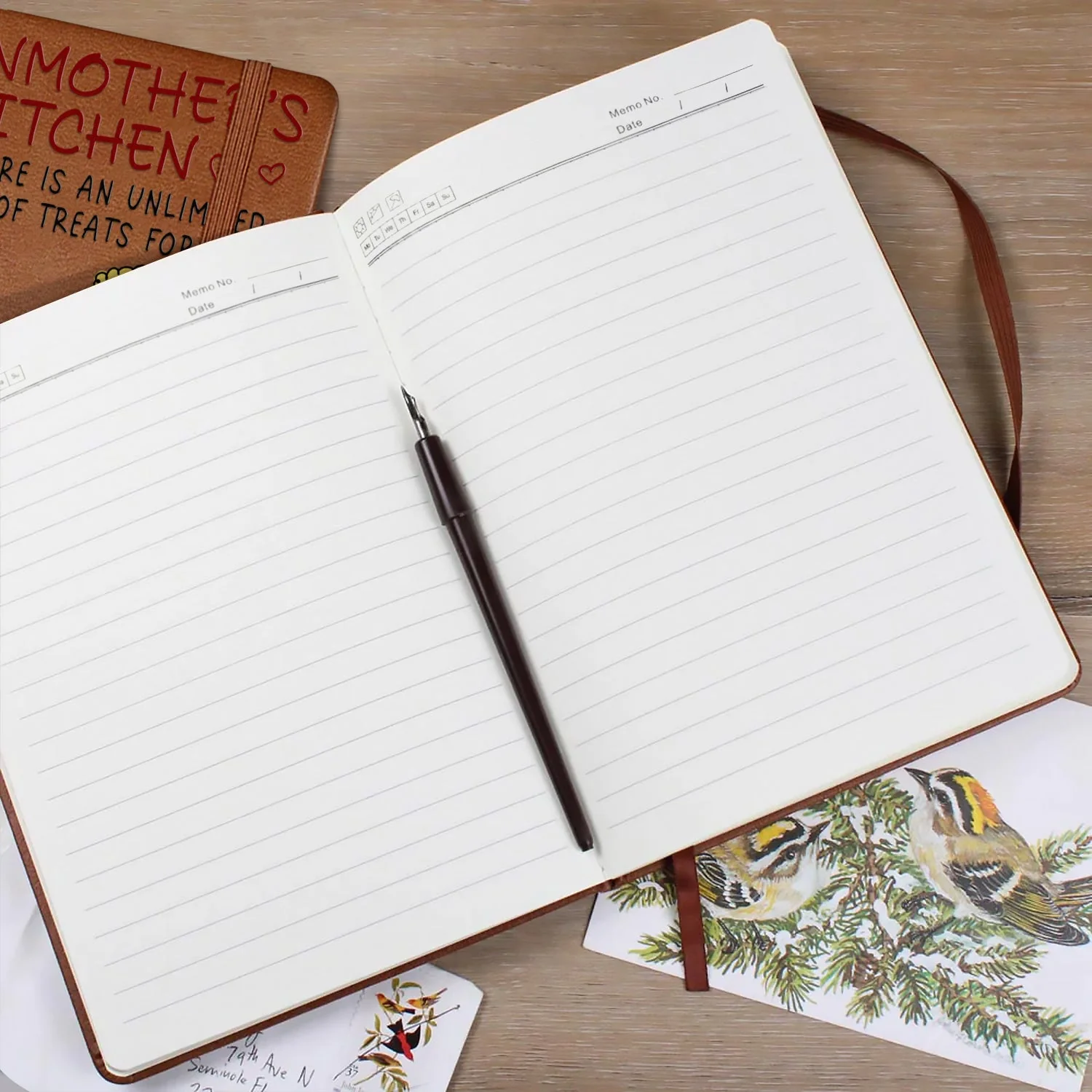 Grandma's Recipe Book Unlimited Supply Of Treats For Grandkids - Personalized Leather Journal - Image 2
