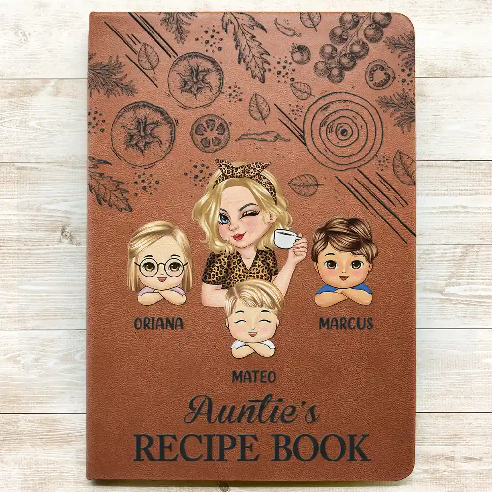 Grandma's Recipe Cookbook - Personalized Leather Journal - Image 3