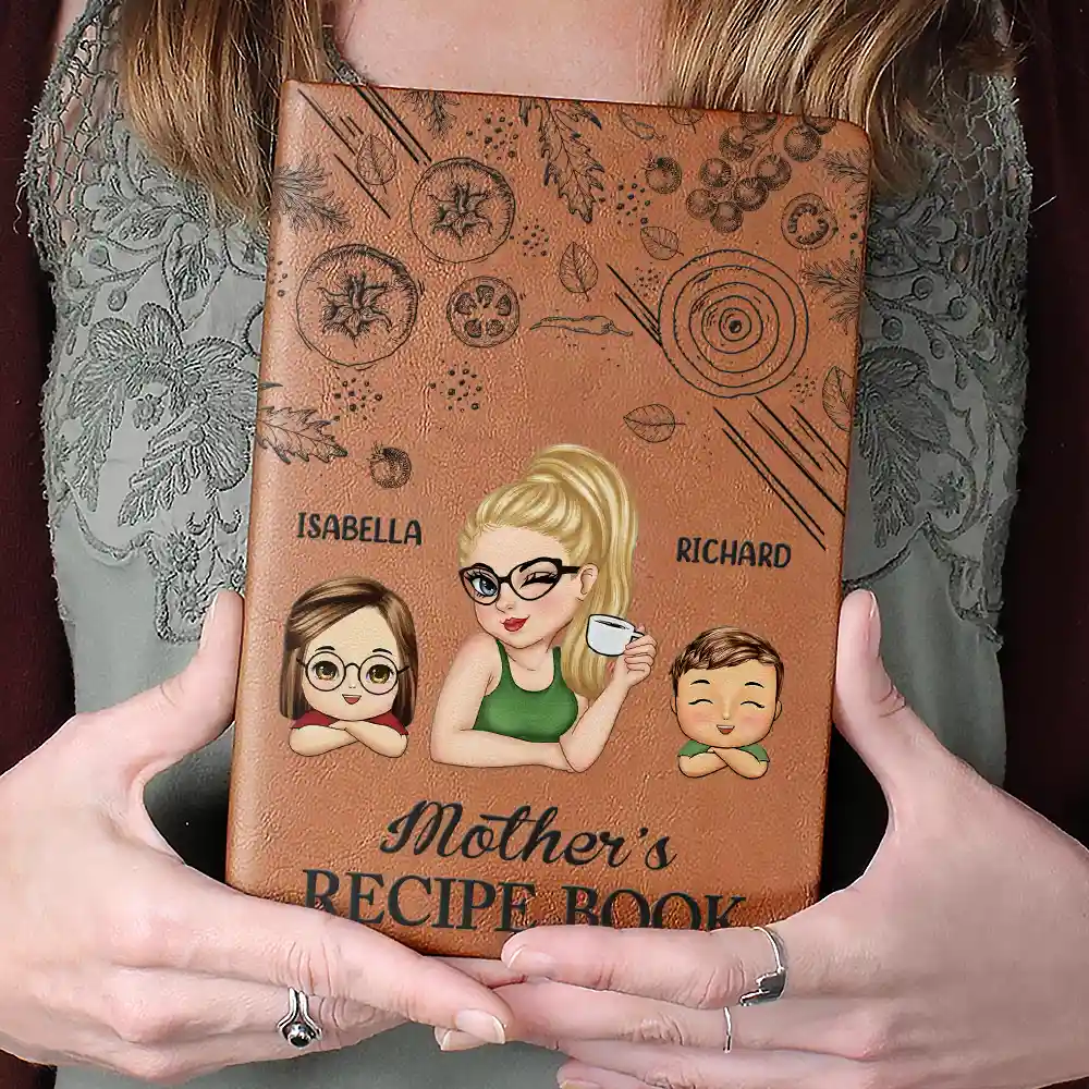 Grandma's Recipe Cookbook - Personalized Leather Journal - Image 4
