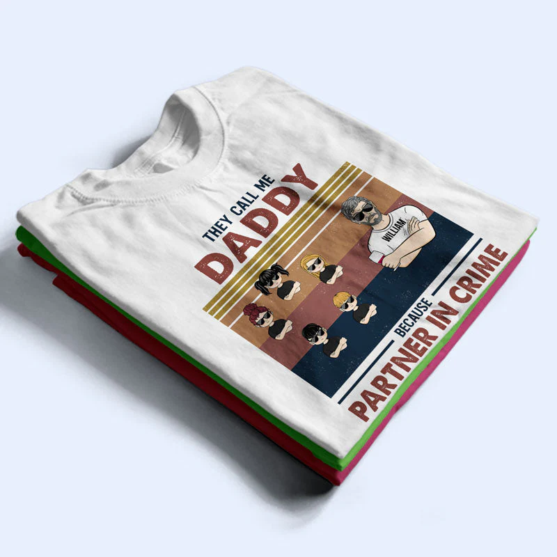 Grandpa Because Partner In Crime Makes Me Sound Like A Bad Influence - Father Gift - Personalized Custom T Shirt - Image 2