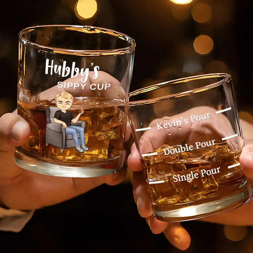 Grandpa Daddy Husband's Sippy Cup - Personalized Whiskey Glass - Image 3