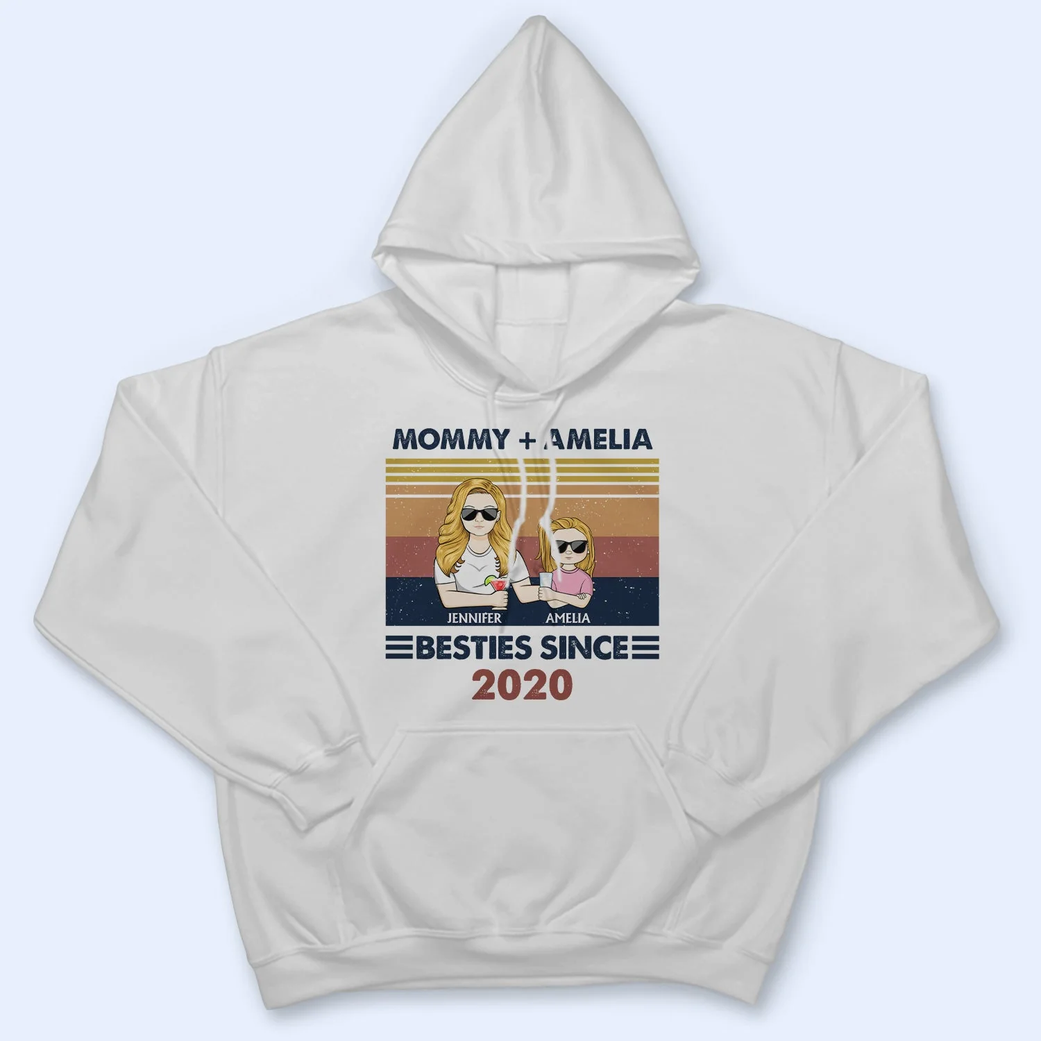 Grandpa Grandma & Grandkids Besties Since - Gift For Grandparents, Gift For Parents - Personalized T Shirt - Image 4