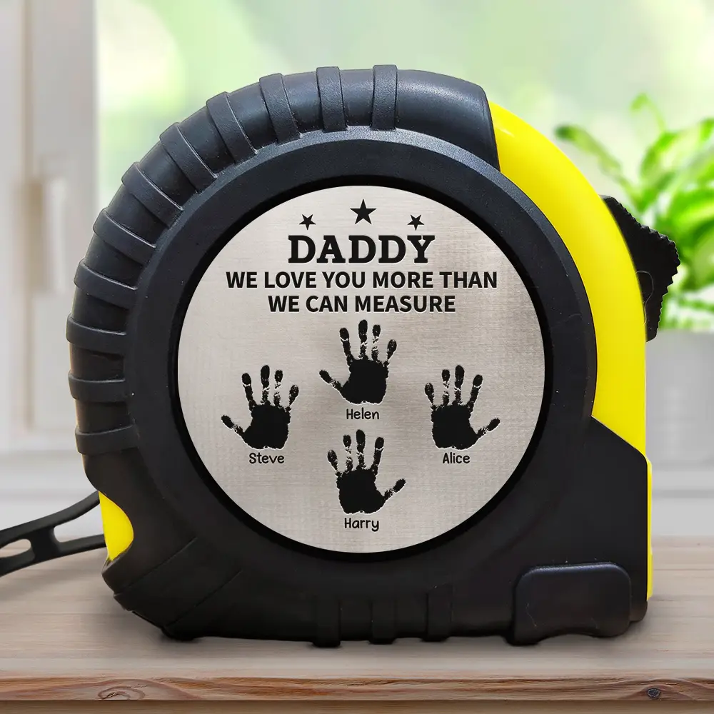 Grandpa We Love You More Than We Can Measure - Personalized Tape Measure - Image 2