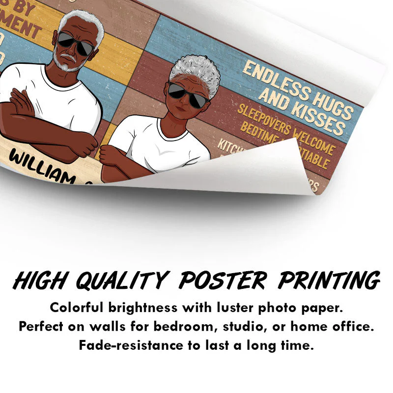 Grandparents' House Rules - Personalized Custom Poster - Image 3