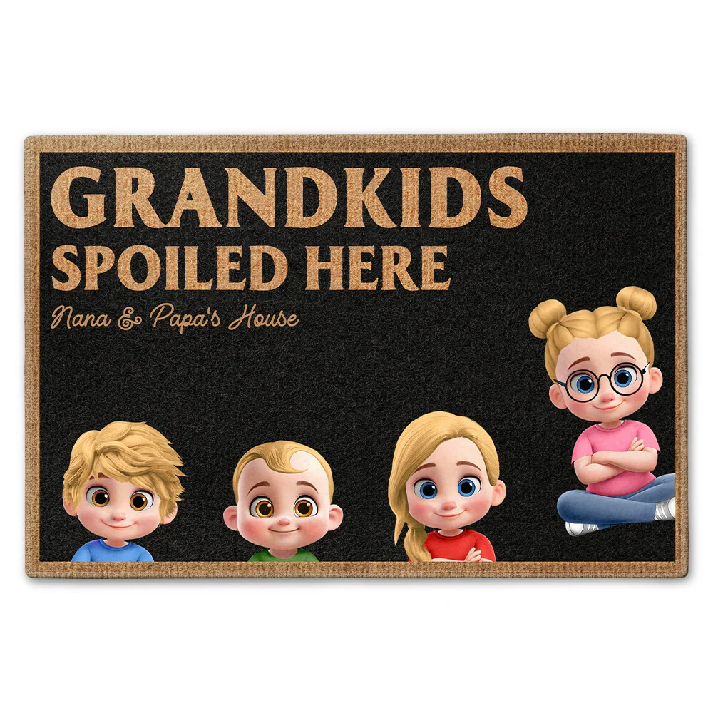Grankids Spoiled Here Grandma House - Personalized Doormat