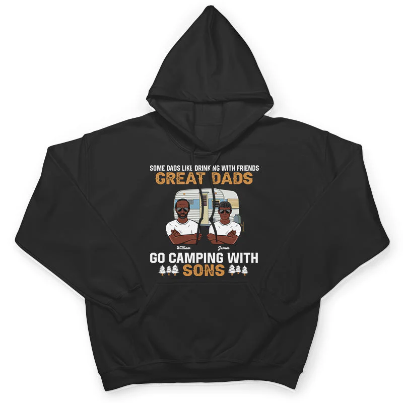 Great Dad Go Camping With Daughters - Camping Family Gift - Personalized Custom T Shirt - Image 4