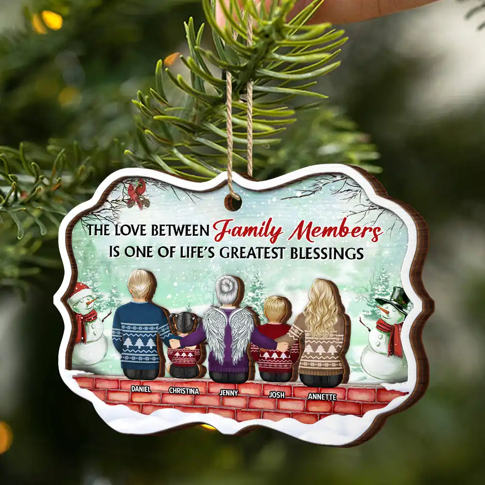 Greatest Gift Our Parents Gave Us Sibling Green Version - Personalized 2-Layered Wooden Ornament - Image 2