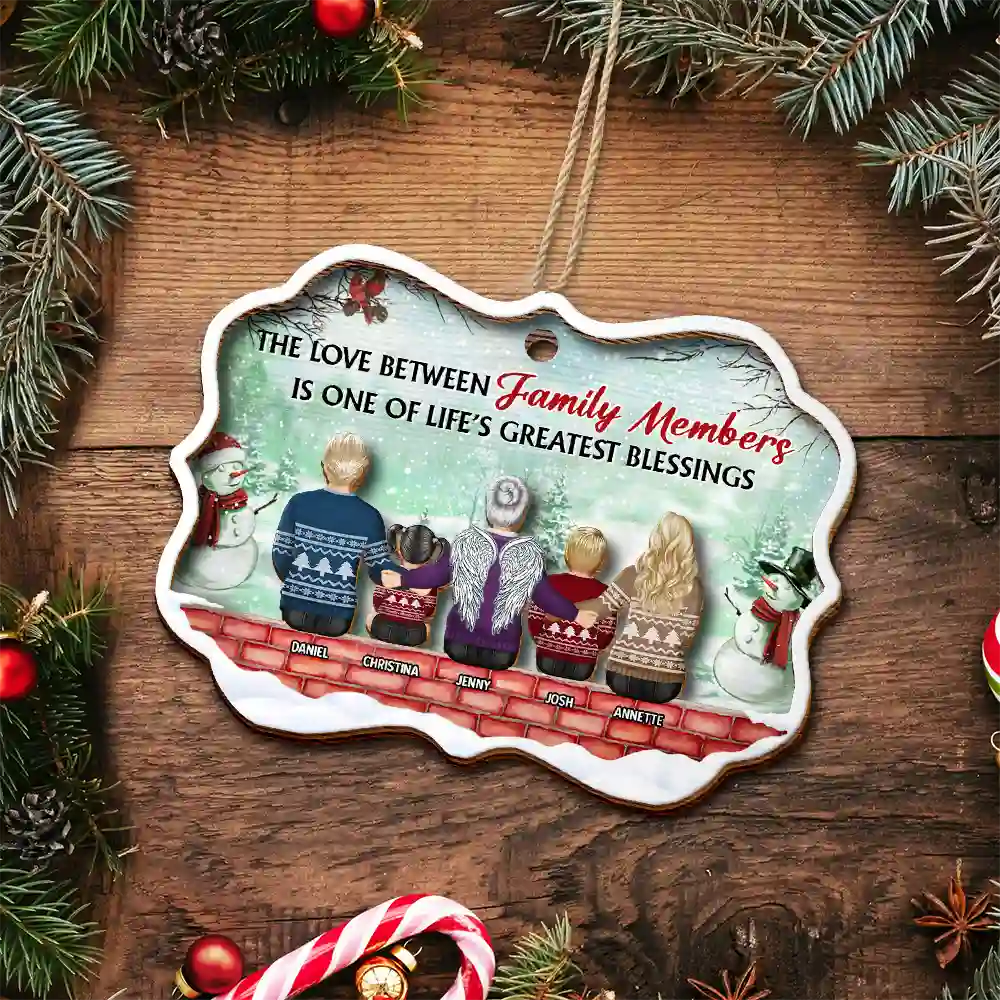Greatest Gift Our Parents Gave Us Sibling Green Version - Personalized 2-Layered Wooden Ornament - Image 5