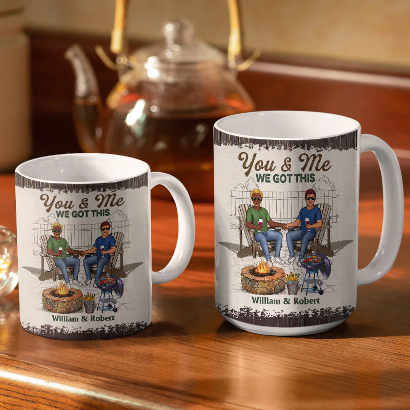 Grilling Family Couple The Day I Met You - Couple Gift - Personalized Custom White Edge-to-Edge Mug - Image 3