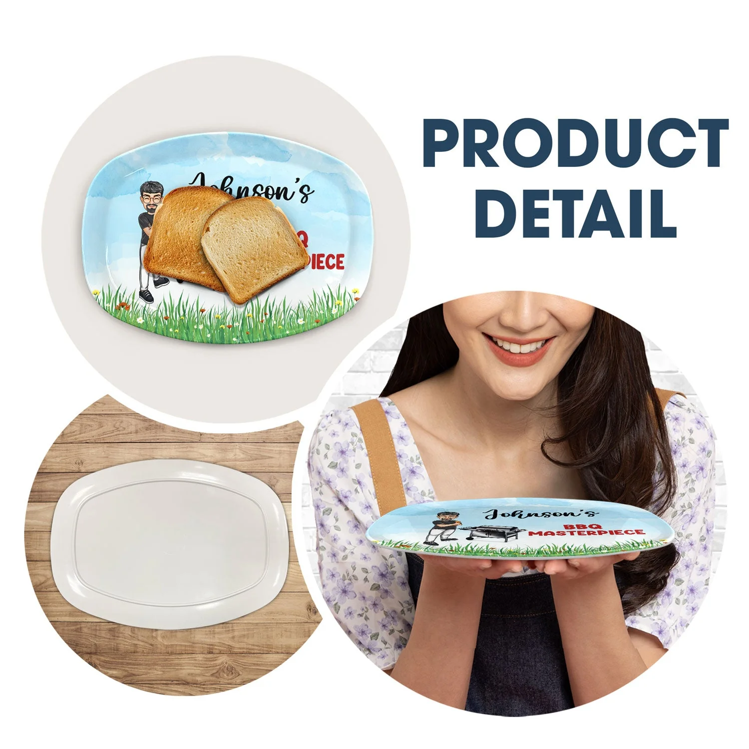 Grilling Plate Awesome BBQ - Gift For Yourself, Gift For Man - Personalized Custom Plate - Image 6