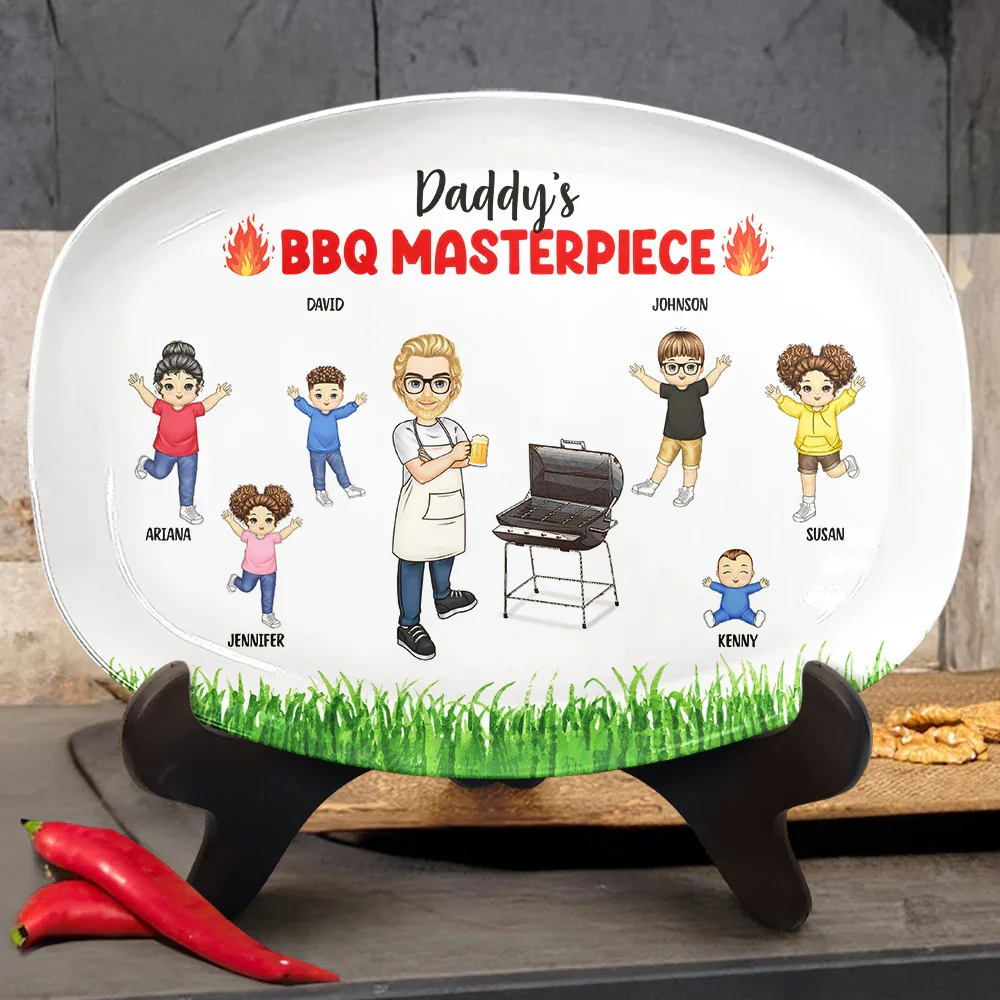 Grilling Plate Awesome BBQ - Personalized Plate - Image 3