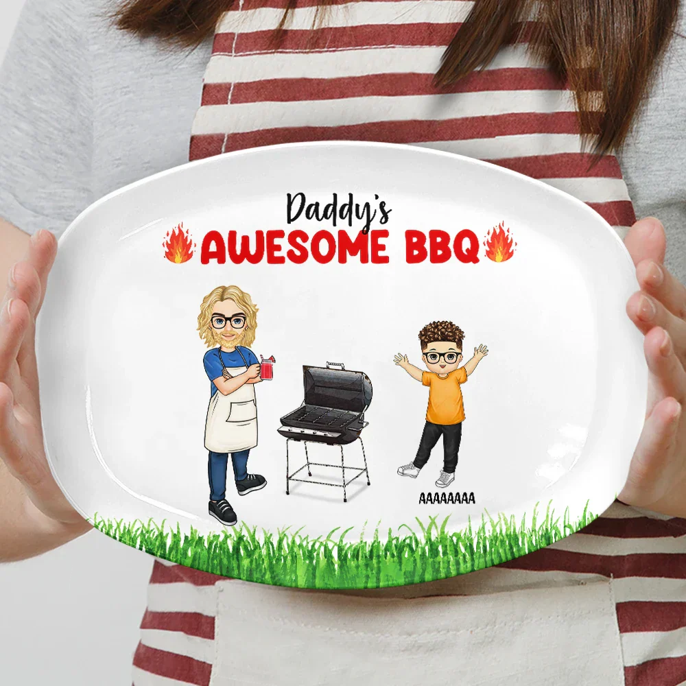 Grilling Plate Awesome BBQ - Personalized Plate - Image 4