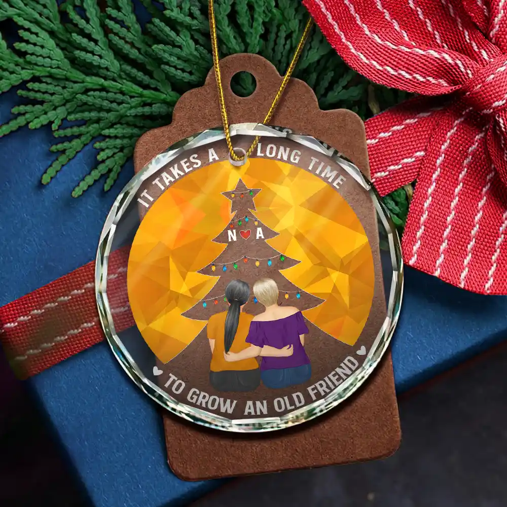 Grow An Old Friend - Personalized Circle Glass Ornament - Image 5