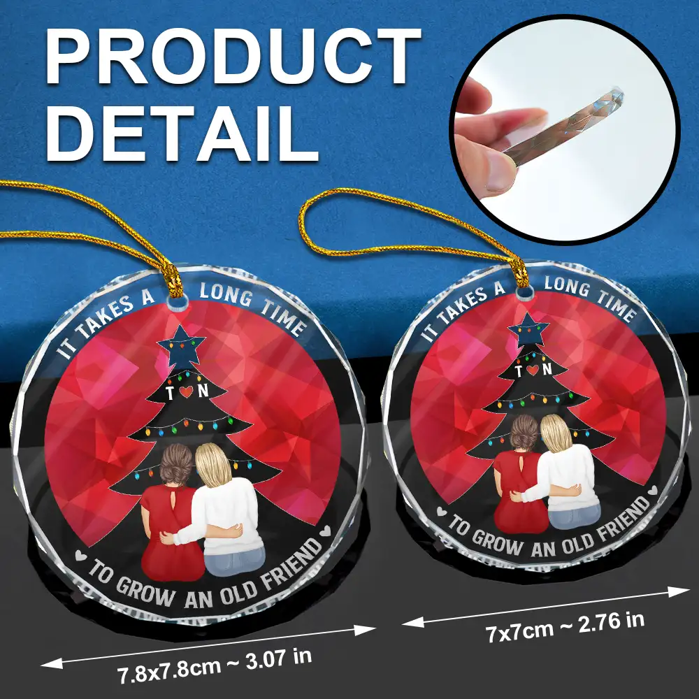 Grow An Old Friend - Personalized Circle Glass Ornament - Image 6