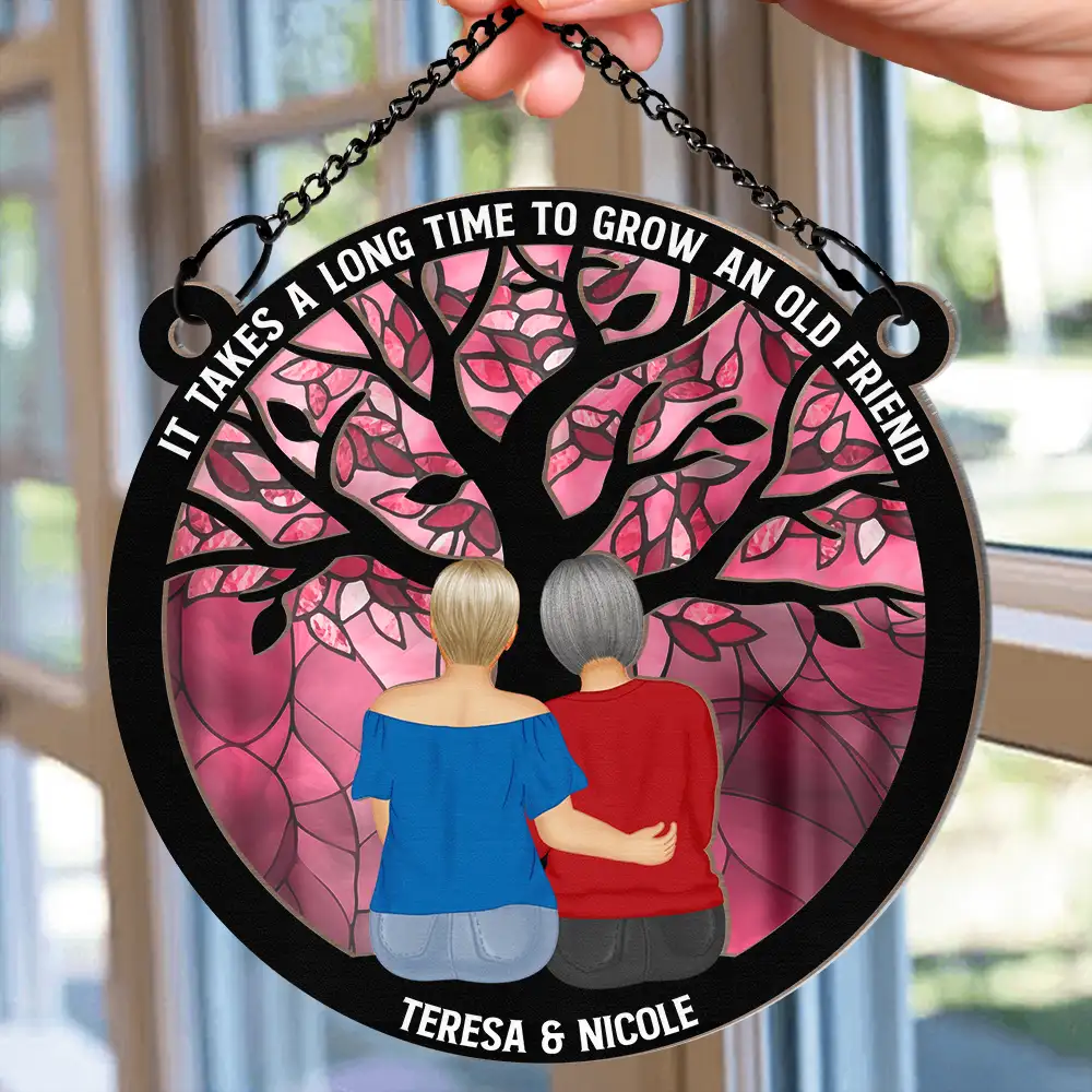 Grow An Old Friend - Personalized Window Hanging Suncatcher Ornament - Image 2