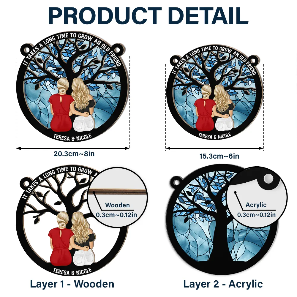 Grow An Old Friend - Personalized Window Hanging Suncatcher Ornament - Image 5